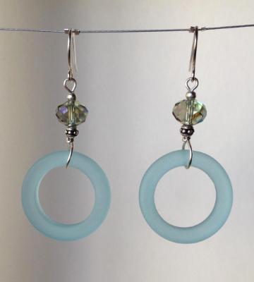 Sea Glass Ring Earrings Sea Glass Ring Earrings