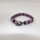 B-99 shades of purple chevron bracelet