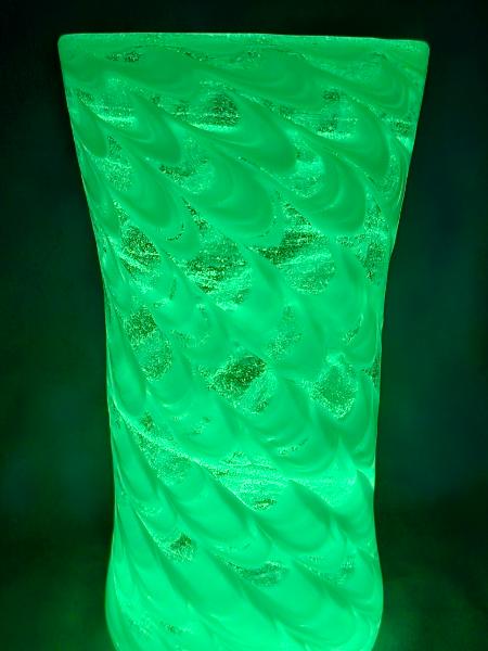 #08072601 Drinking glass glow in the dark 6.75''HX 3.3''W $90.00