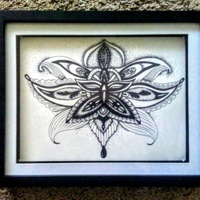 lotus inspired penwork