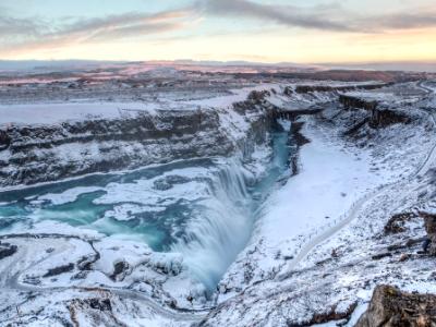 Gullfoss at Sunset Gullfoss at Sunset