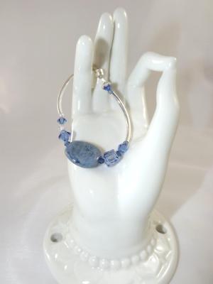 B-112 libht blue Kazuri bead bracelet B-112 libht blue Kazuri bead bracelet