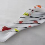 SR12118 - White with "Autumn" Collage Small Spoon Rest