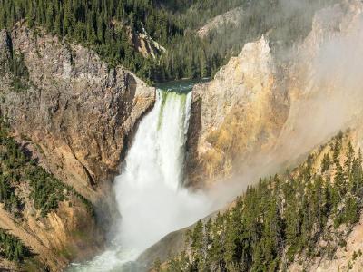 Misty Yellowstone Lower Falls Misty Yellowstone Lower Falls