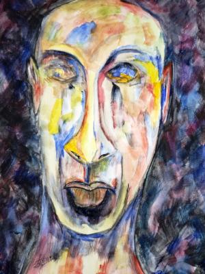 He holds back his tears until he is alone in the dark of his home. He holds back his tears until he is alone in the dark of his home.