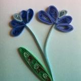 The Pastel Series Blue Two Handmade Quilling Greeting Card