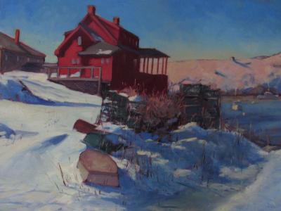 The Red House in Winter 20x30" oil sold The Red House in Winter 20x30" oil sold