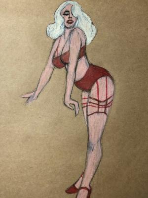 Onya in Red Lingerie Onya in Red Lingerie