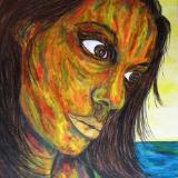 She Turns Away from the Horizon, Pauses, Reluctant to Return to the Life She Knows.