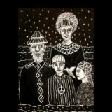 WHITE ON BLACK INTUITIVE DRAWINGS w/ HAIKU Post Cards WHITE ON BLACK INTUITIVE DRAWINGS w/ HAIKU Post Cards