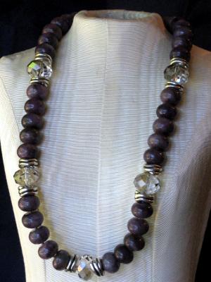 Sugilite and Crystal Necklace Sugilite and Crystal Necklace