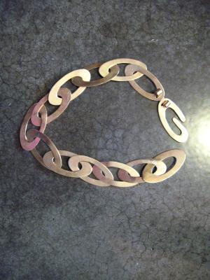 11-056 Large Link Bronze Choker