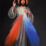 Oil portrait of THE LORD OF THE DIVINE MERCY, 150cm x 100cm, 2018