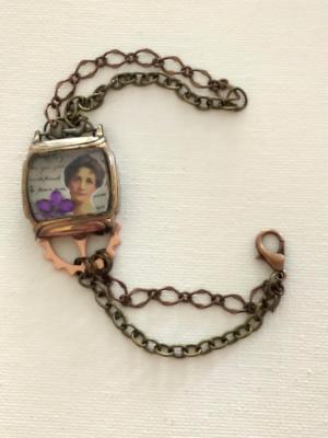 Repurposed Watch Locket Vintage Victorian Lady