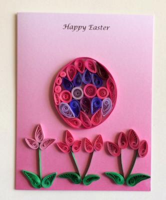 Easter Egg with Pink Flowers