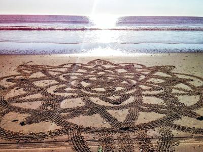 Large scale sand mandala 