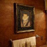 Copper snakeskin plaster finish