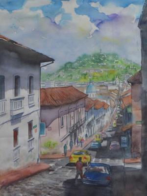 Venezuela street, 35cm x 50cm, 2017 Venezuela street, 35cm x 50cm, 2017