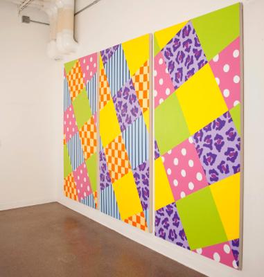 Triple Grid Painting (Side View)