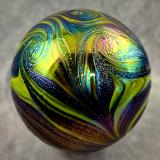 #09012602 Glass Float Starry Night Design 6'' Iridized $80.00