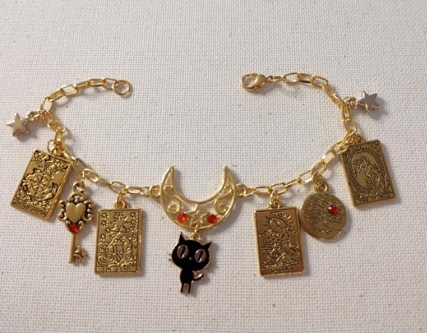 Tarot Card and Cat bracelet