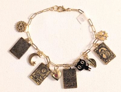 Tarot Card, cat, and locket bracelet Tarot Card, cat, and locket bracelet