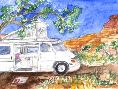 VW van camping