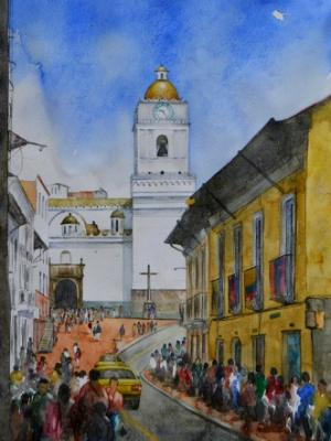La Merced church, 35cm x 50cm, 2015 La Merced church, 35cm x 50cm, 2015