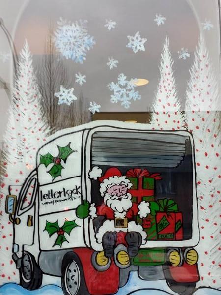 Delivery truck Santa