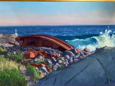 Monhegan Shipwreck 20x30" oil Monhegan Shipwreck 20x30" oil