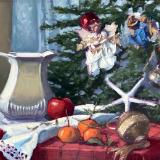 Christmas Still life  18x24" oil