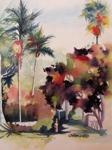 Caribbean Country (watercolor)