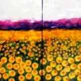White Butterfly in Sunflowers