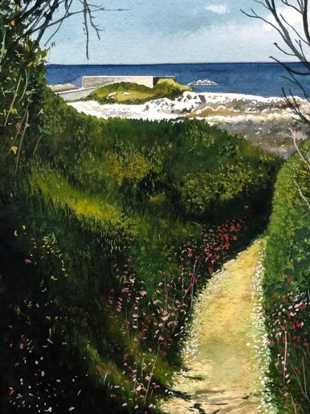 Fort Pezeries, watercolour, 30cm x 20cm.