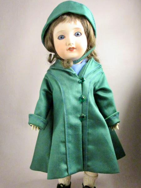 Polished cotton coat and Hat for Rosette