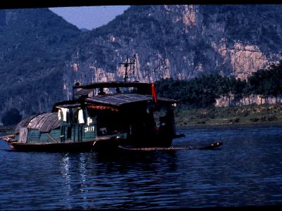 Chinese work boat on Lee River Chinese work boat on Lee River