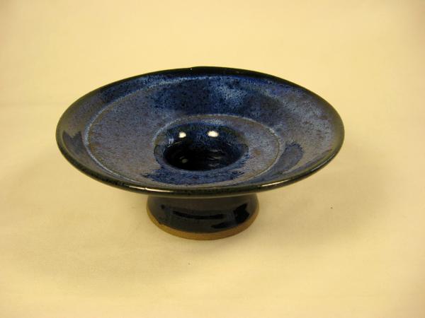120212.B Asian/Flower Vase with Blue Glaze