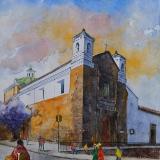 El Carmen Bajo church, 35cm x 50cm, 2016