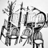 Chairs Black & White Drawings
