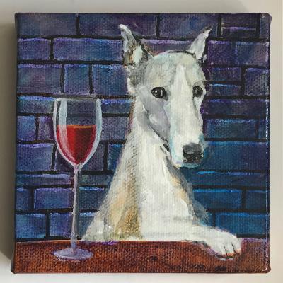 WINE-TASTING DOG WINE-TASTING DOG