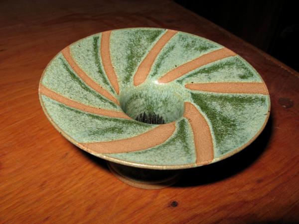 1206xx(5) Flower Vase with Spiral Wax Resist Design