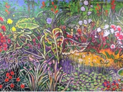 LARGE GARDEN PAINTING #1 - BACK YARD