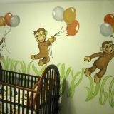 Curious george mural
