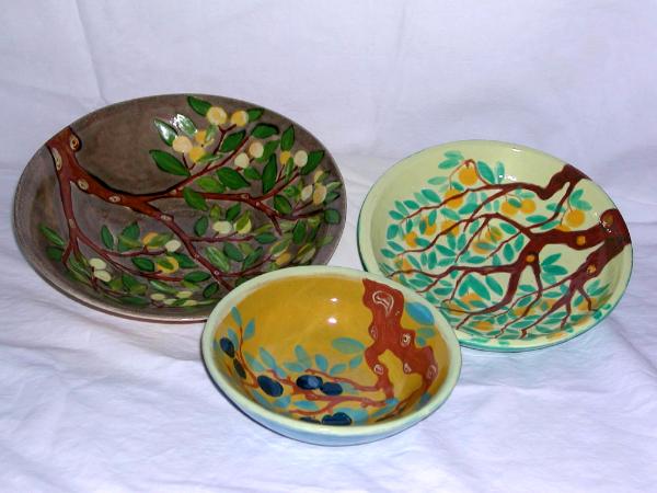 Tree branch bowls