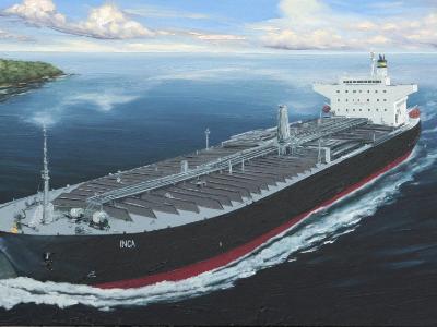 Ecuadorian oil carrier "Inca", 120cm x 60cm, 2013 Ecuadorian oil carrier "Inca", 120cm x 60cm, 2013