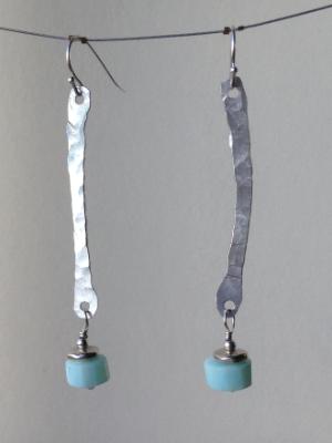 Aluminum and Amazonite Earrings Aluminum and Amazonite Earrings