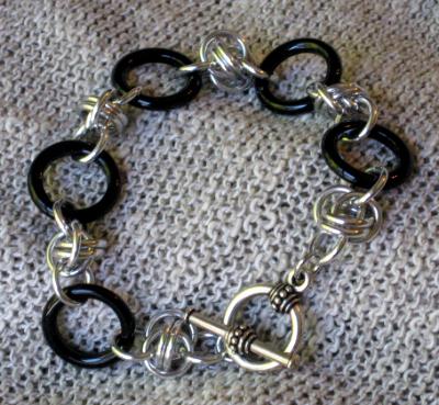 Onyx Rings and Chainmaille Bracelet Onyx Rings and Chainmaille Bracelet