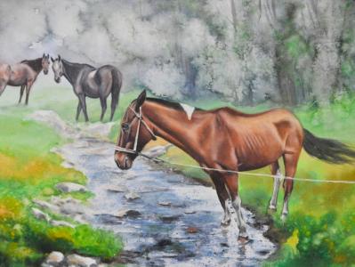 Equine curiosity, 38cm x 56cm, 2022 Equine curiosity, 38cm x 56cm, 2022