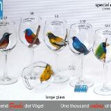 Set of handpainted glasses: ONE THOUSEND COLORS OF THE BIRDS