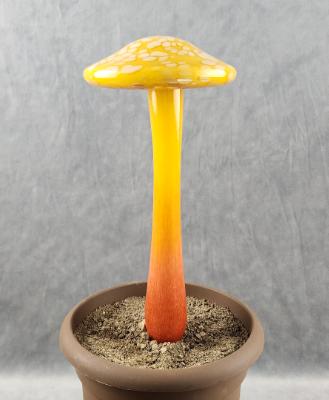#04112407 LG mushroom with glass stake 13''Hx 6''W $100 #04112407 LG mushroom with glass stake 13''Hx 6''W $100